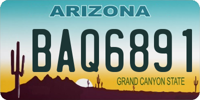 AZ license plate BAQ6891