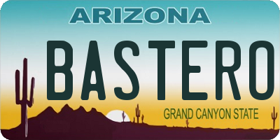 AZ license plate BASTERO