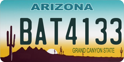 AZ license plate BAT4133