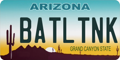 AZ license plate BATLTNK