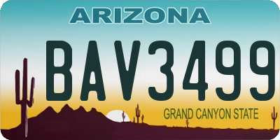 AZ license plate BAV3499