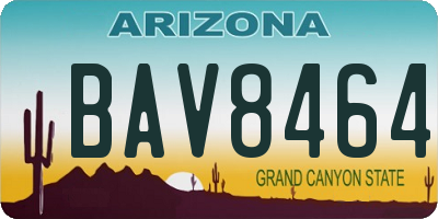 AZ license plate BAV8464