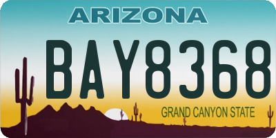 AZ license plate BAY8368