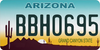 AZ license plate BBH0695
