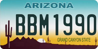AZ license plate BBM1990