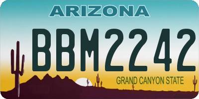AZ license plate BBM2242
