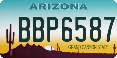 AZ license plate BBP6587