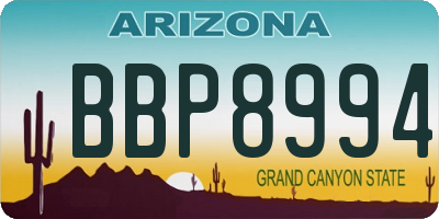AZ license plate BBP8994