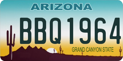 AZ license plate BBQ1964