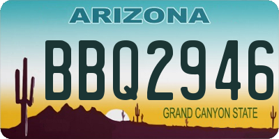 AZ license plate BBQ2946