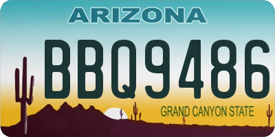 AZ license plate BBQ9486