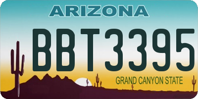 AZ license plate BBT3395