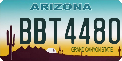 AZ license plate BBT4480