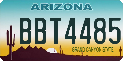 AZ license plate BBT4485