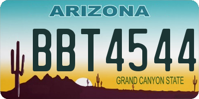 AZ license plate BBT4544