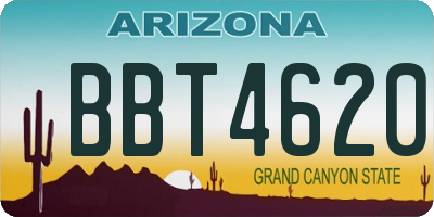 AZ license plate BBT4620