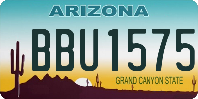 AZ license plate BBU1575