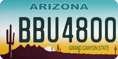 AZ license plate BBU4800