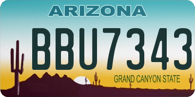 AZ license plate BBU7343