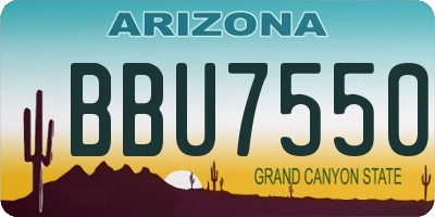 AZ license plate BBU7550