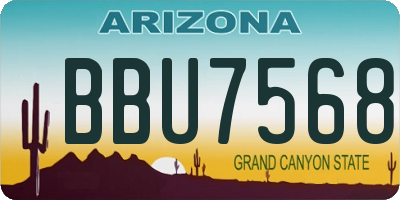 AZ license plate BBU7568