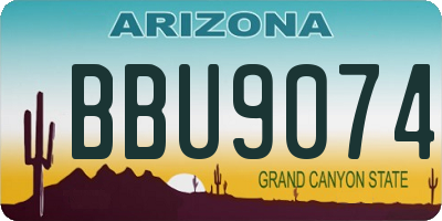 AZ license plate BBU9074