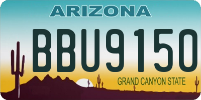 AZ license plate BBU9150