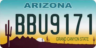 AZ license plate BBU9171