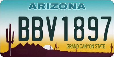 AZ license plate BBV1897