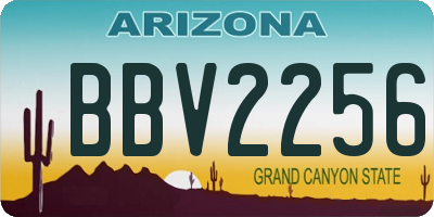 AZ license plate BBV2256