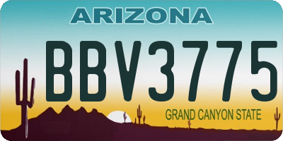 AZ license plate BBV3775