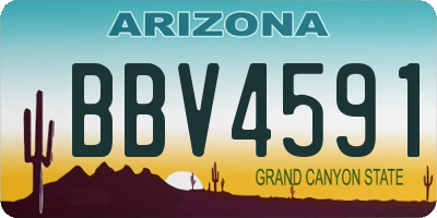 AZ license plate BBV4591