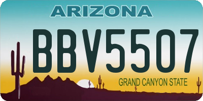 AZ license plate BBV5507