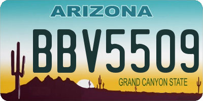 AZ license plate BBV5509