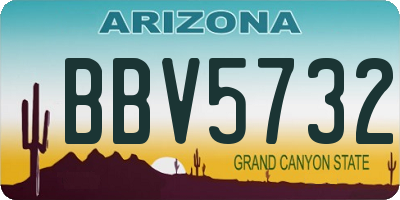 AZ license plate BBV5732