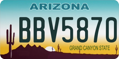 AZ license plate BBV5870