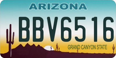 AZ license plate BBV6516