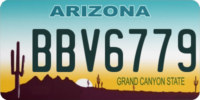 AZ license plate BBV6779