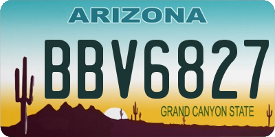 AZ license plate BBV6827