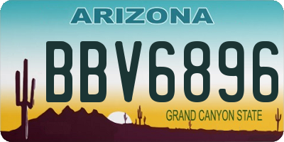 AZ license plate BBV6896