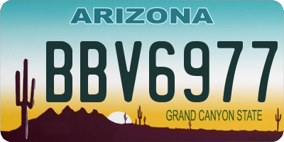 AZ license plate BBV6977