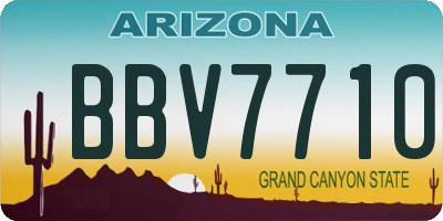 AZ license plate BBV7710