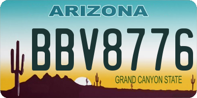 AZ license plate BBV8776