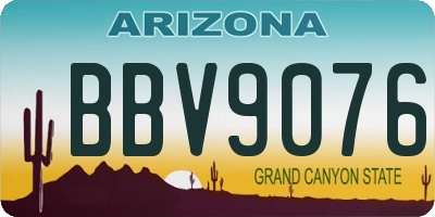 AZ license plate BBV9076