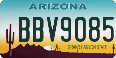 AZ license plate BBV9085