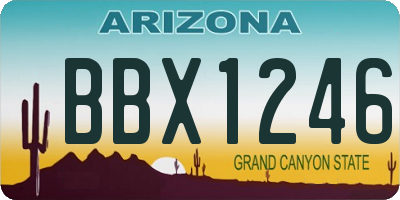 AZ license plate BBX1246