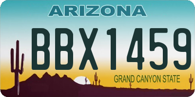 AZ license plate BBX1459