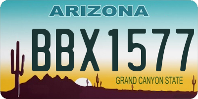 AZ license plate BBX1577