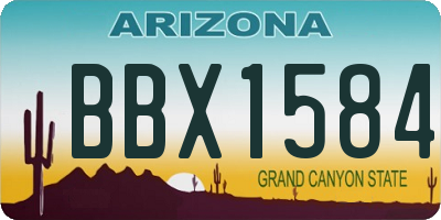 AZ license plate BBX1584