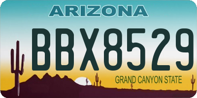 AZ license plate BBX8529